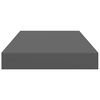 vidaXL Estante flotante de pared gris con brillo MDF 40x23x3,8 cm