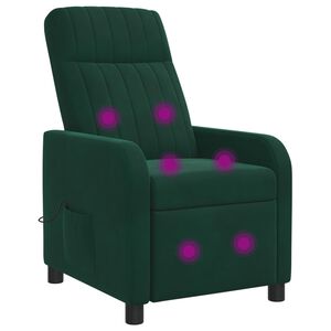 vidaXL Silla de masajes reclinable Verde oscuro PWNED_BY_LORD666_YWH