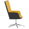 vidaXL Silla de relax terciopelo y PVC amarillo mostaza