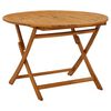 vidaXL Mesa plegable de jard&iacute;n de madera maciza de acacia 110 cm