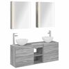 vidaXL Juego de Muebles de Ba&ntilde;o 5 pcs Sonoma gris Madera de ingenier&iacute;a