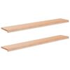 vidaXL Alfeizares 2 uds. Natural 160 x 25 x 2 cm Madera de Haya S&oacute;lida
