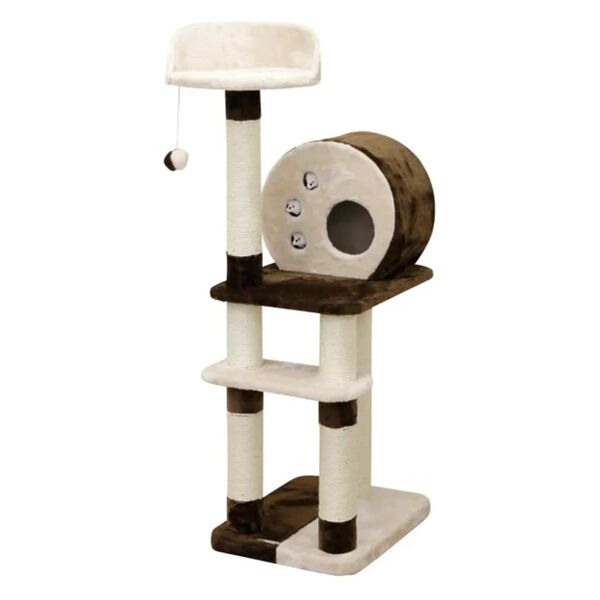 Kerbl Poste rascador para gatos Planet X marr&oacute;n y beige 127 cm
