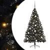 vidaXL &Aacute;rbol de Navidad Artificial Preiluminado Negro 180 cm PVC