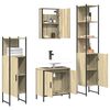vidaXL Juego de muebles de ba&ntilde;o 4 pzas contrachapada roble Sonoma