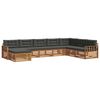 vidaXL Conjunto de sof&aacute;s de exterior 8 uds. Natural y Antracita