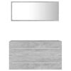 vidaXL Set muebles de baño 2 piezas madera contrachapada gris hormigón