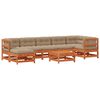 vidaXL Conjunto de Sof&aacute;s de Jard&iacute;n 8 uds. Marr&oacute;n Cera