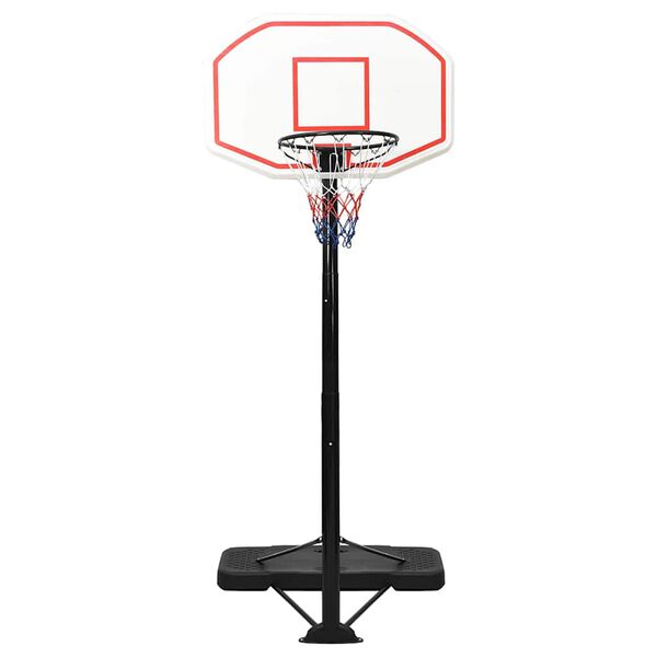 vidaXL Canasta de baloncesto polietileno blanco 258-363 cm