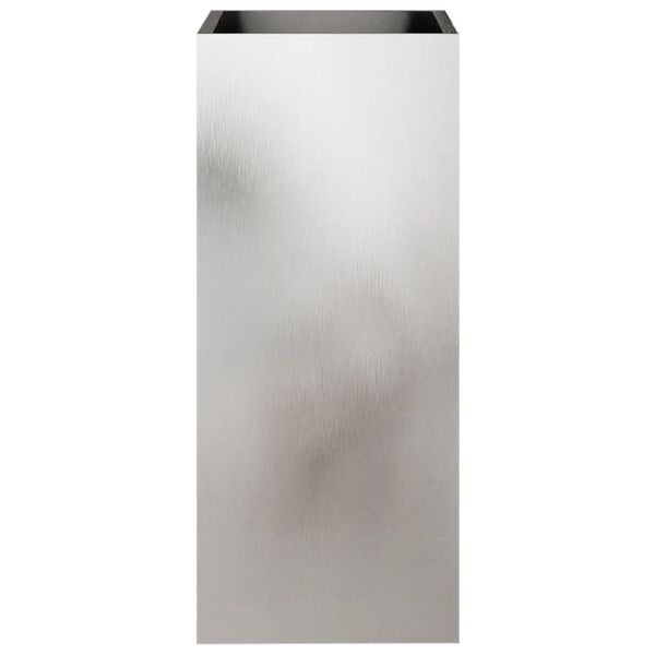 vidaXL Jardinera de acero inoxidable plateado 32x29x75 cm