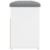 vidaXL Banco zapatero blanco 82x32x45,5 cm madera de ingeniería