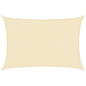 vidaXL Toldo de vela crema HDPE 160 g/m&sup2; 2x3 m