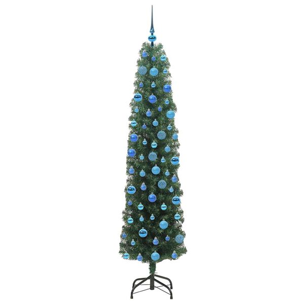 vidaXL Árbol de Navidad artificial Verde 180 cm PVC, Acero y Plástico