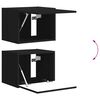 vidaXL Conjunto de mueble para TV de pared 6 pcs Negro