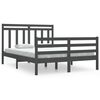 vidaXL Estructura de cama de madera maciza gris 140x200 cm