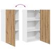 vidaXL Mueble colgante con puerta Roble Artesano y 50 x 31 x 100 cm