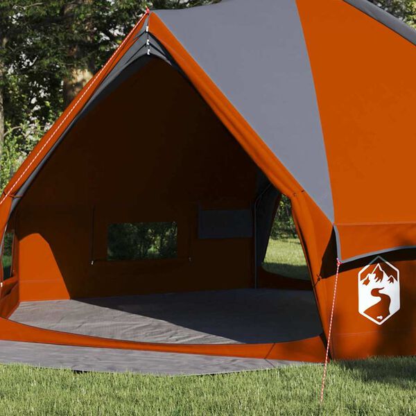 vidaXL Tienda tipi con techo Gris y naranja 490 x 410 x 210 cm