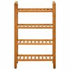 vidaXL Zapatero con 4 estantes madera maciza de roble 50x27x80 cm