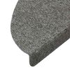 vidaXL Alfombrilla autoadhesiva escalera 15 uds 56x17x3 cm gris