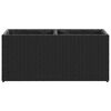 vidaXL Jardineras con 2 maceteros 2 uds rat&aacute;n PE negro 72x30x32 cm
