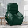 vidaXL Sill&oacute;n reclinable elevable terciopelo verde oscuro
