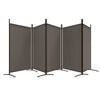 vidaXL Biombo divisor de 5 paneles de tela gris antracita 433x180 cm