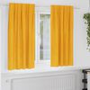 vidaXL Cortinas opacas 2 pcs Amarillo Mostaza 140 x 175 cm Terciopelo