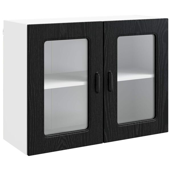vidaXL Mueble de Cocina con puerta Kalmar Roble Negro 80 x 31 x 60 cm