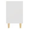 vidaXL Mesitas de noche patas madera maciza blanca 2 uds 40x30x50 cm