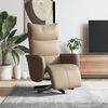 vidaXL Sill&oacute;n reclinable con reposapi&eacute;s cuero sint&eacute;tico capuchino