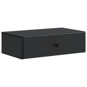 vidaXL Mesa Lateral Montada en la Pared Negro 59 x 34,5 x 17 cm