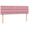 vidaXL Cama box spring con colch&oacute;n y LED terciopelo rosa 140x210 cm