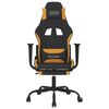 vidaXL Silla gaming con reposapi&eacute;s tela negro y naranja