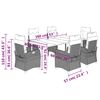vidaXL Set comedor de jard&iacute;n 7 pzas con cojines rat&aacute;n sint&eacute;tico beige