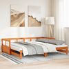 vidaXL Sof&aacute; cama nido con colchones madera maciza marr&oacute;n 90x190 cm