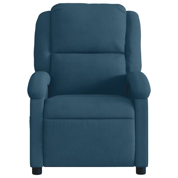 vidaXL Sill&oacute;n reclinable de terciopelo azul