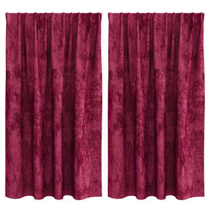 vidaXL Cortinas de Terciopelo 2 pcs Rojo vino tinto 140 x 140 cm