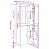 vidaXL Aparador alto Madera envejecida 69,5 x 34 x 180 cm