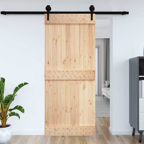 vidaXL Puerta NARVIK Natural 70 x 210 cm Madera de Pino S&oacute;lido