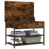 vidaXL Banco zapatero madera de ingeniería roble ahumado 70x42,5x50 cm