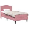 vidaXL Estructura de cama con cabecera Rosa 100 x 200 cm Terciopelo