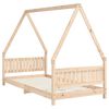 vidaXL Estructura de cama infantil madera maciza de pino 90x190 cm