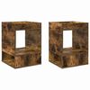 vidaXL Mesa Auxiliar 2 uds. Roble ahumado 40 x 40 x 56 cm