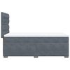 vidaXL Cama box spring con colchón terciopelo gris oscuro 100x200 cm