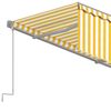 vidaXL Toldo retr&aacute;ctil autom&aacute;tico con persiana amarillo 3,5x2,5 m