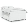 vidaXL Cama box spring con colch&oacute;n cuero sint&eacute;tico blanco 160x200 cm