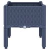 vidaXL Jardinera con patas PP azul gris 40x40x42 cm