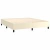 vidaXL Cama box spring con colch&oacute;n cuero sint&eacute;tico crema 180x200 cm