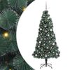 vidaXL &Aacute;rbol de Navidad artificial iluminado con juego de bolas Verde