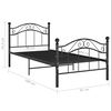 vidaXL Estructura de cama sin colchón metal negro 90x200 cm